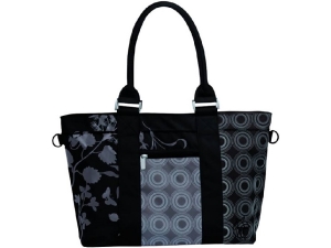 Lassig Casual City Shopper Bag Colorpatch Black - Siyah Desenli Alışveriş Çantası