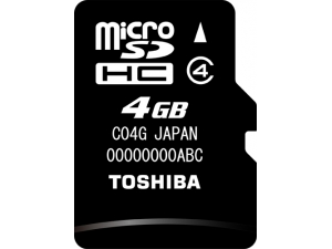 4 GB Micro SDHC Class 4 RAMSEC4096TOS110 Toshiba