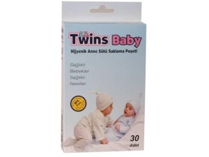Twins Baby Steril Süt Saklama Poşeti 30 Adet