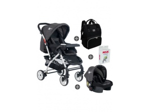 4 Baby Active Bebek Arabası+ Standart Puset+Bebek Bakım Çantası+Yağmurluk