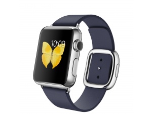 Apple Watch (38 mm) Paslanmaz Çelik Kasa ve Modern Tokalı Gece Mavisi Kayış