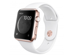 Watch Edition (42 mm) 18 Ayar Roze Altın Kasa ve Beyaz Spor Kordon Apple