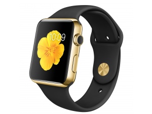 Apple Watch Edition (42 mm) 18 Ayar Sarı Altın Kasa ve Siyah Spor Kordon