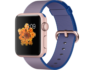 Watch Sport (38 mm) Roze Altın Rengi Alüminyum Kasa ve Naylon Örme Kraliyet Mavisi Kordon Apple