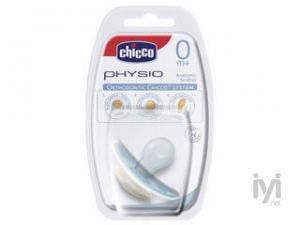 Chicco Physio Silikon Bebek Emziği Mavi Tekli 0 Ay CH7127201