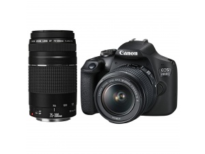 Canon EOS 2000D + 18-55 MM. IS2 + 75-300 MM. Double Kit