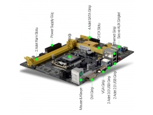Asus H81M-K Intel H81 1600MHZ Ddr3 + Intel® Core™ İ7-4770K 1150 Pin +  snowman T4 Cpu Soğutucu Fan Rgb Light Board Bundle Set
