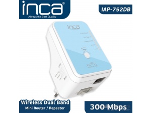 Inca IAP-752DB Wireless 300 Mbps 5 GHz DualBand Mini Router/ Repeater