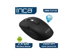 Inca IWM-T373S  2.4Ghz- 1600 Dpi Kablosuz Nano Alıcılı Rubber Siyah