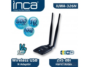 Inca IUWA-326N 300 Mbps Mini USB Wireless Adapter