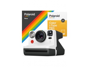 Polaroid Now Siyah Beyaz Instant Fotoğraf Makinesi ve 8'li Film Hediye Seti