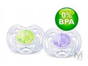 Philips Avent 0 BPA Free Flow Yalancı Emzik 0-6 Ay Yeşil Mor Desenli Ikili Philips Avent
