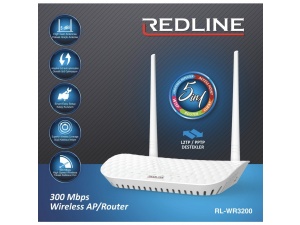 Redline Redlıne RL-WR3200 Kablosuz-N Wps + Wısp+Wds 300 Mbps Repeater+Access Point+Bridge Kablosuz Router
