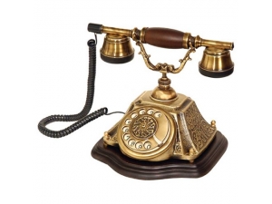 Anna Bell Piramit Pirinç Eskitme Klasik Telefon