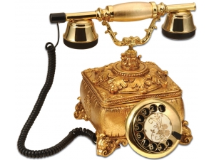 Anna Bell Konak Sade Altın Varaklı Telefon