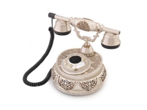 Anna Bell Villa Gümüş Varaklı Swarovski Taşlı Telefon