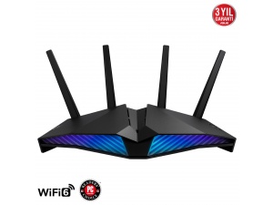 Asus RT-AX82U Wifi6 DualBand Gaming Ai Mesh AiProtection Torrent Bulut Dlna 4G Vpn Router-Access Point