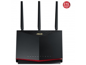 Asus RT-AX86U Wifi6 DualBand Gaming Ai Mesh AiProtection Torrent Bulut Dlna 4G Vpn Router-Access Point