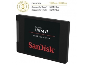 Sandisk Ultra II 480GB 550MB-500MB/s Sata 3 SSD