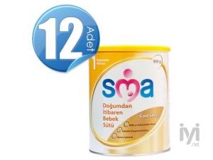 SMA Gold 1 Biberon Maması (Bebek Sütü) 900 gr 12 Adet