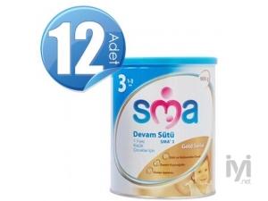 SMA Gold 3 Devam Sütü (Bebek Maması) 900 gr 12 Adet