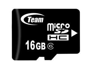 Team Micro SDHC Class 6 16GB TMMSD16GC6