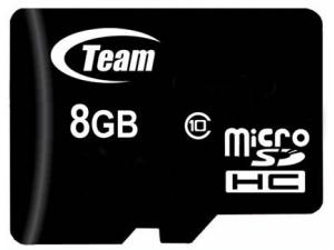 MicroSDHC 8GB Class 10 Team