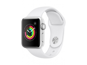 Apple Watch Seri 3 GPS 38 mm Gümüş Rengi Alüminyum Kasa ve Beyaz Spor Kordon - MTEY2TU/A