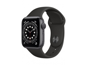 Apple Watch Seri 6 40mm GPS Space Gray Alüminyum Kasa ve Siyah Spor Kordon MG133TU/A